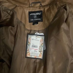 Brown leather jacket